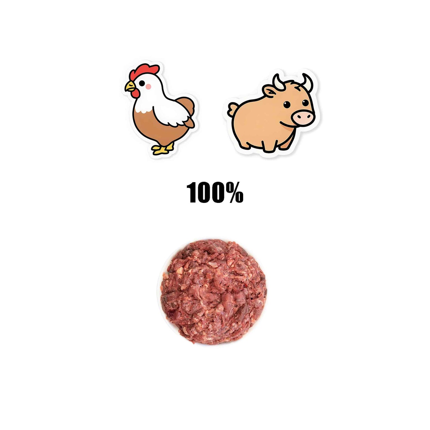 Ternera/Pollo - Menú completo BARF (2kg ~ 25 días)