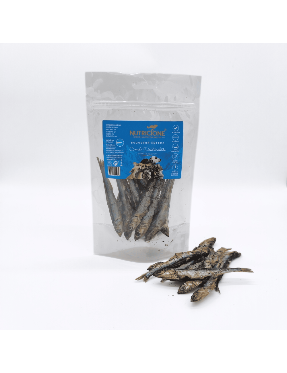 Boquerón Entero - Snack Natural - 5/10ud - El gato Barfi