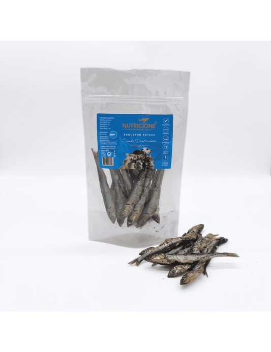 Boquerón Entero - Snack Natural - 5/10ud comida natural BARF para gatos | El Gato BARFI