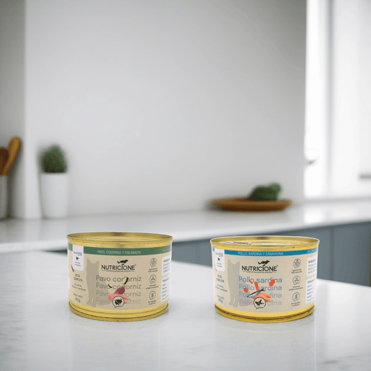 Lata GATO Pavo - Codorniz 400gr comida natural BARF para gatos | El Gato BARFI